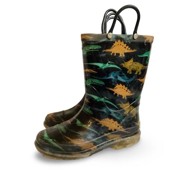 Western Chief Dino Stomp Lighted Rain Boots - Picture 3 of 9